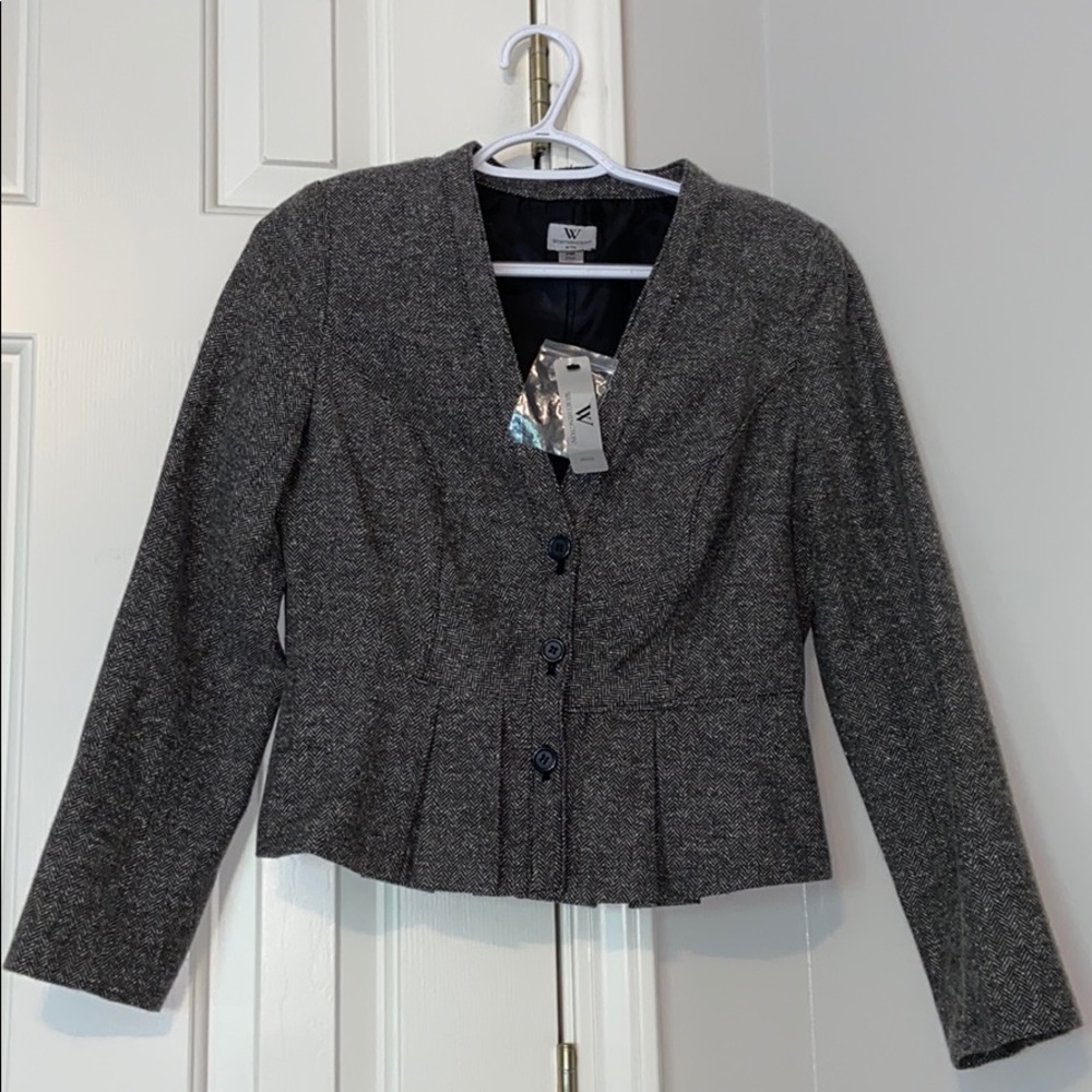 WORTHINGTON PETITE HERRINGBONE BLAZER-NWT